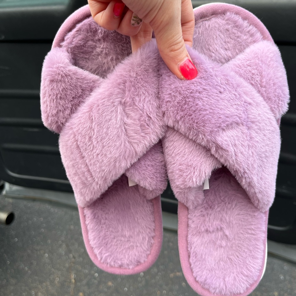 Cozy Lavender Faux Fur Slippers